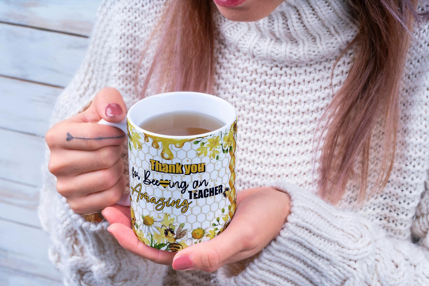 Thank You Teacher Dimensional Mug, 11oz 15oz Classroom Appreciation Gift.