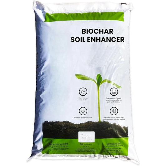 1.5 cuft Horticultural Biochar for Vigorous Garden Plants & Soil.