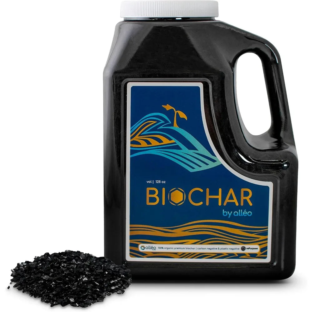 Premium Biochar Soil Enhancer for Lush Garden & Indoor Potted Plants - 1 Gallon