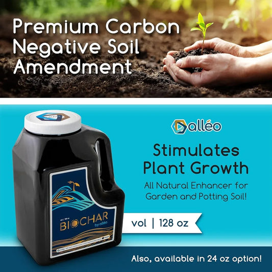 Premium Biochar Soil Enhancer for Lush Garden & Indoor Potted Plants - 1 Gallon