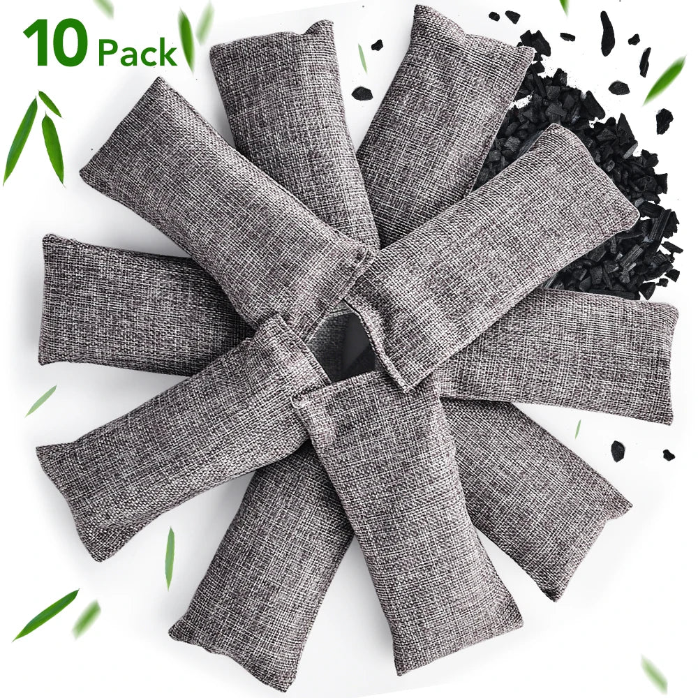 Natural Bamboo Charcoal Odor Absorbers for Fresh Home & Car Air.