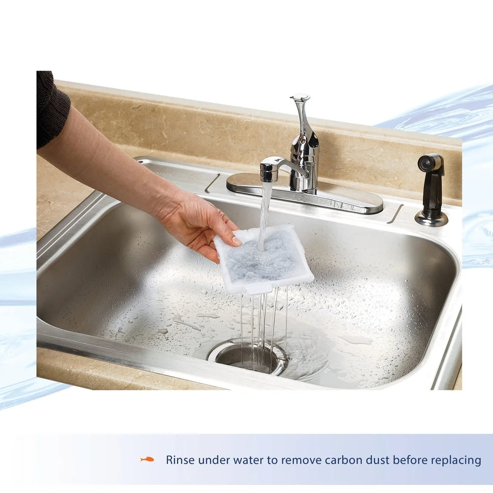 **Easy Install 6 Pack Carbon Filters for Crystal Clear Aquarium Water.**