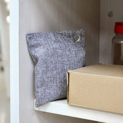 **Natural Bamboo Charcoal Odor Eliminator: Fresh Air for Car, Closet, Pet Areas.**