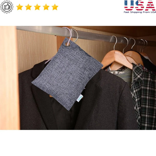 **Natural Bamboo Charcoal Odor Eliminator: Fresh Air for Car, Closet, Pet Areas.**