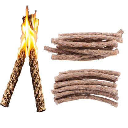 **Reliable 50-Pack Rope Fire Starters for Camping, BBQ & Fireplaces.**