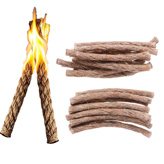 **Reliable 50-Pack Rope Fire Starters for Camping, BBQ & Fireplaces.**