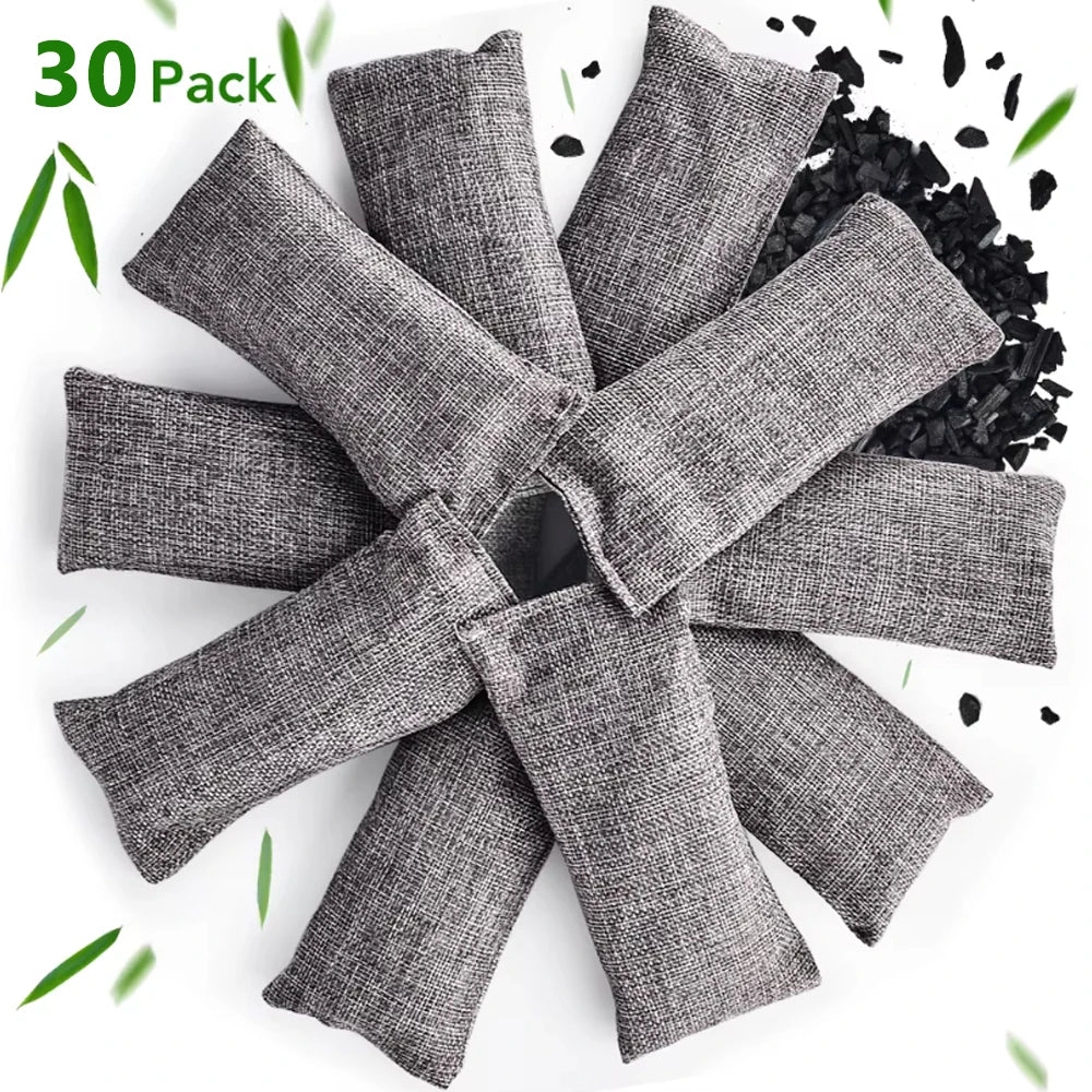 Natural Bamboo Charcoal Odor Absorbers for Fresh Home & Car Air.