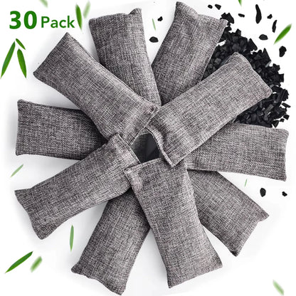Natural Bamboo Charcoal Odor Absorbers for Fresh Home & Car Air.