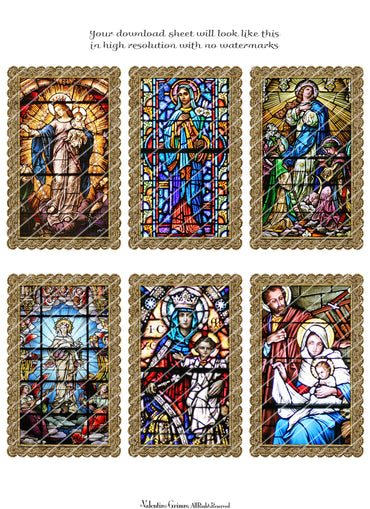 **Premium Queen of Heaven 2.5x4" Devotional Holy Cards**