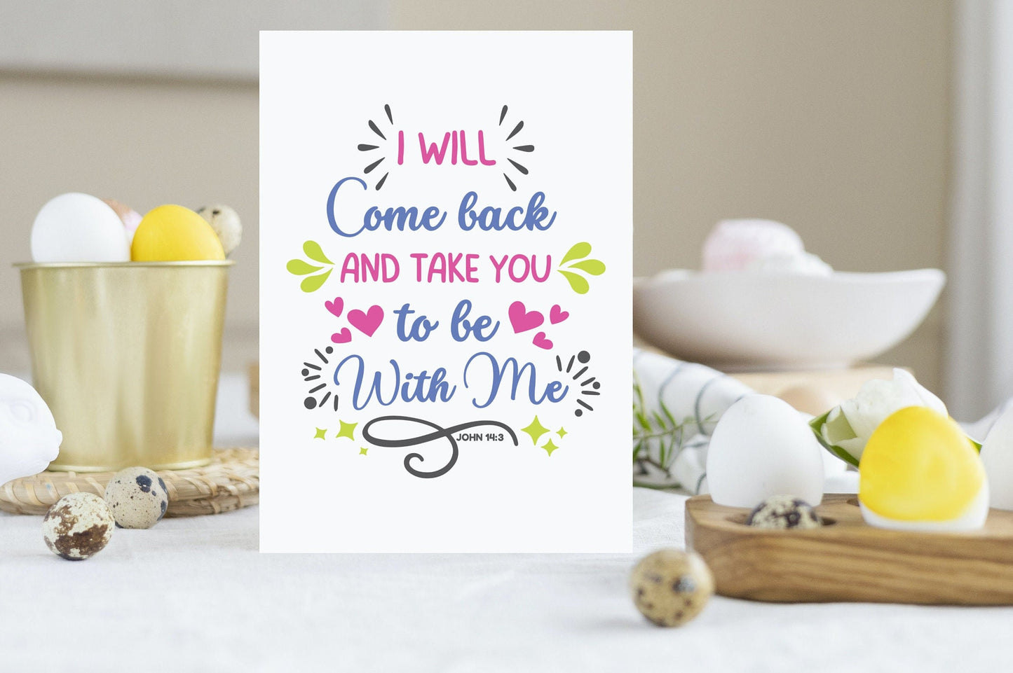 Bring Hope Home This Easter with John 14:3's 'I Will Come Back' Promise.