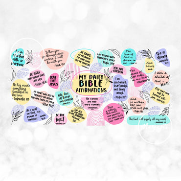 **Daily Bible Affirmation 15 OZ Mug Wrap for Morning Inspiration**