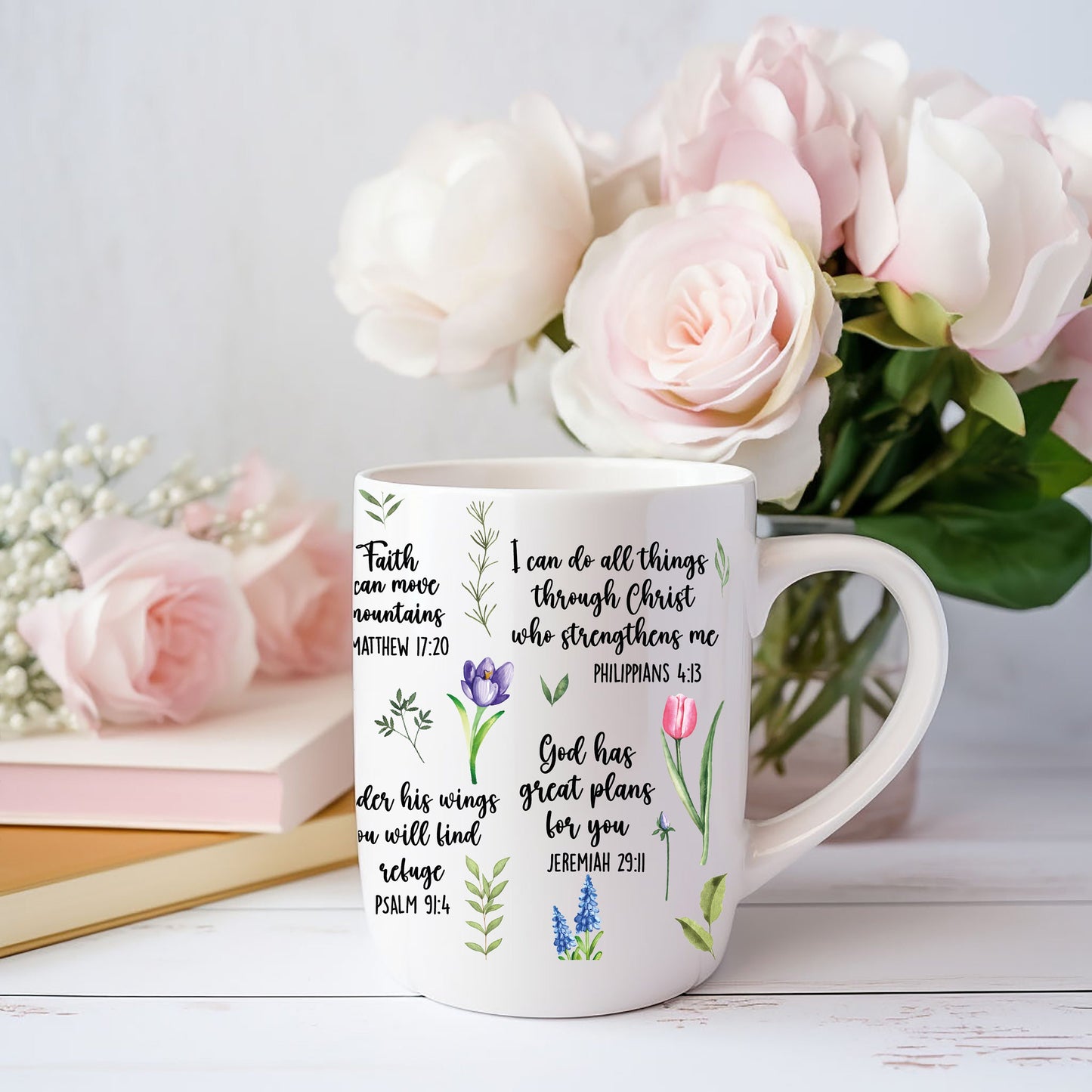 Faith-Filled Bible Verse Mug – Her Morning Coffee & Inspiration.