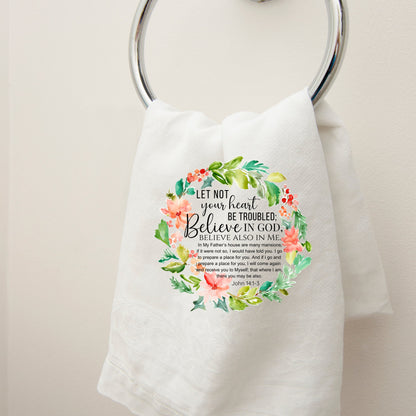 Let Not Your Heart Be Troubled Floral Home Comfort.