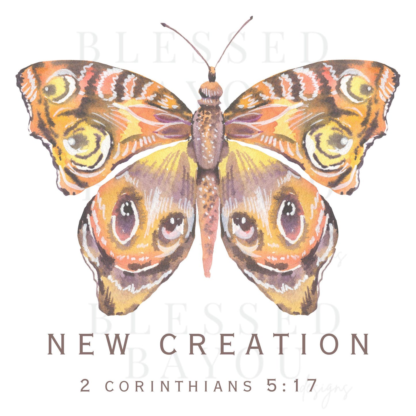 Trendy Transformed Butterfly Sweatshirt: 2 Corinthians 5:17 New Creation Verse