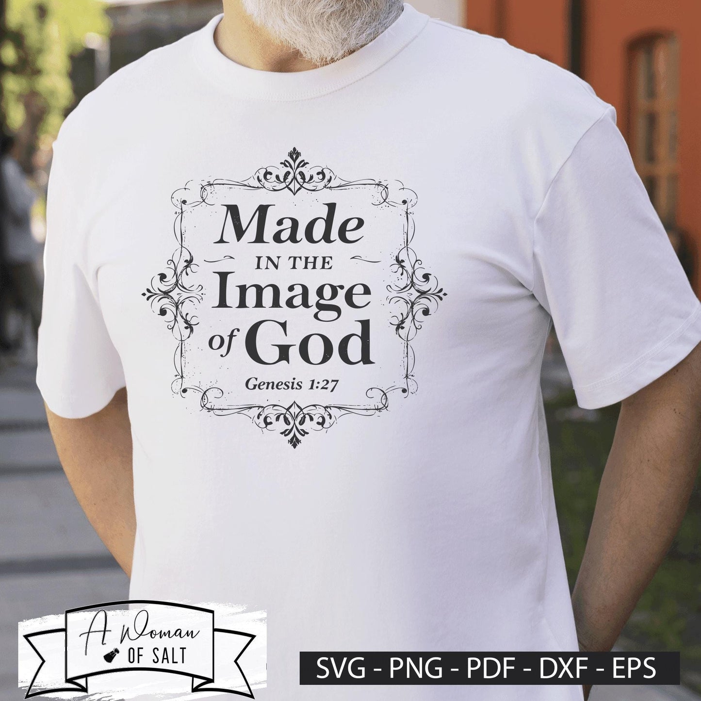 Made In The Image Of God Genesis 1:27 Christian Wall Art for Inspirational Home Decor.