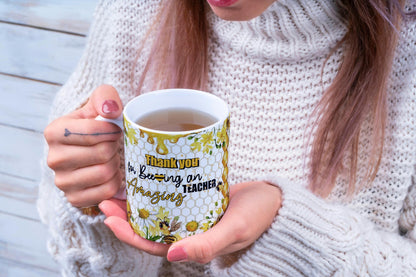 Thank You Teacher Dimensional Mug, 11oz 15oz Classroom Appreciation Gift.