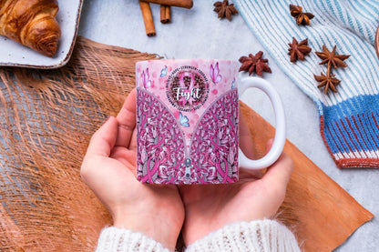 **Strength Courage Faith Cancer Survivor Mug. Daily Coffee Cup 11oz & 15oz.**
