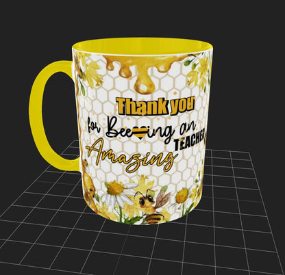 Thank You Teacher Dimensional Mug, 11oz 15oz Classroom Appreciation Gift.