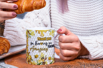 Thank You Teacher Dimensional Mug, 11oz 15oz Classroom Appreciation Gift.