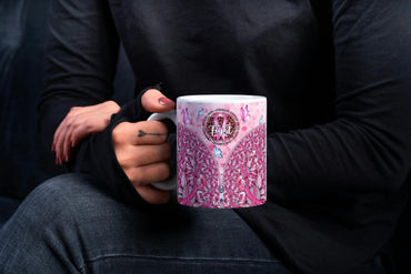**Strength Courage Faith Cancer Survivor Mug. Daily Coffee Cup 11oz & 15oz.**