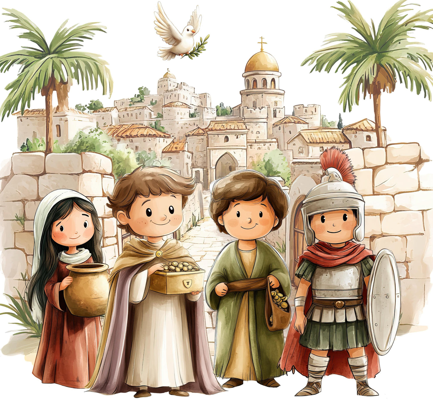 **Christian New Testament Story Scene Art**