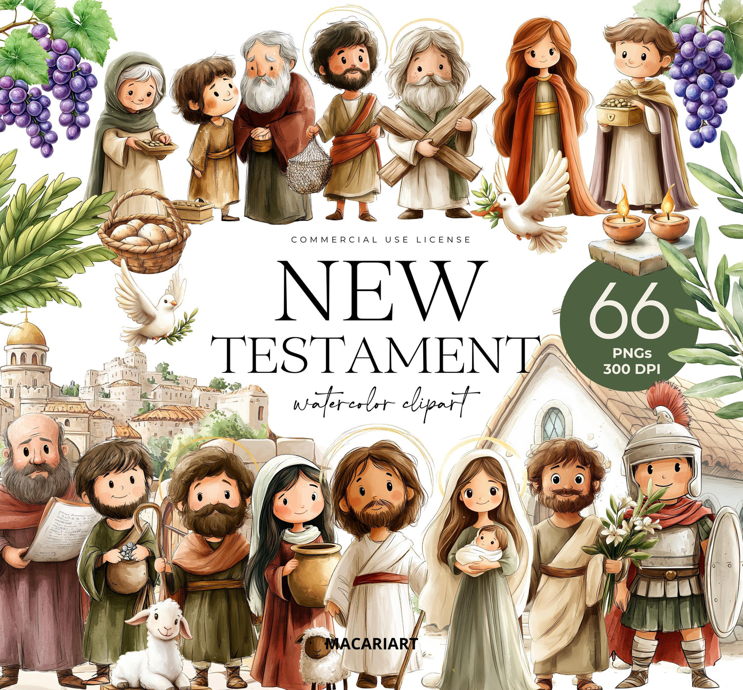 **Christian New Testament Story Scene Art**
