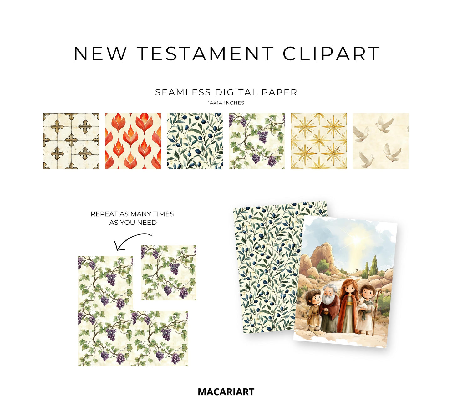 **Christian New Testament Story Scene Art**