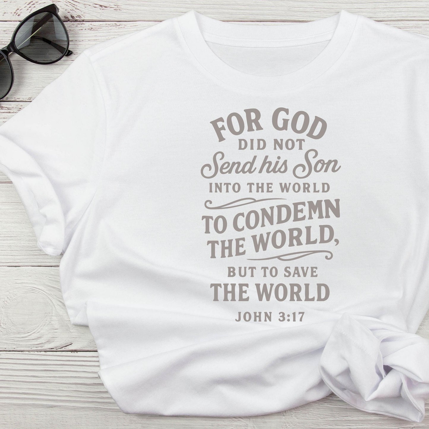 John 3:17 Faith Bible Verse: Inspirational Decor and Gifts.